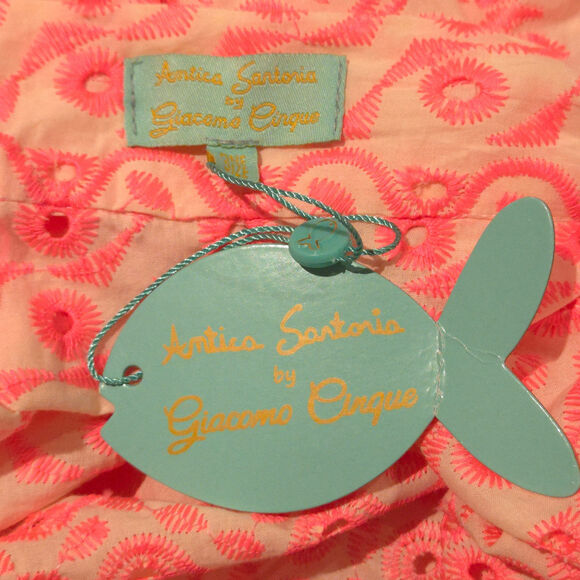 NWT Antico Sartoria 2-Piece Crop Top + Maxi Wrap Skirt Set Eyelet Lace, One Size - Picture 10 of 11